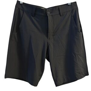 COASTAORO Mens Flat Front Performance‎ Shorts Charcoal Gray Size 33